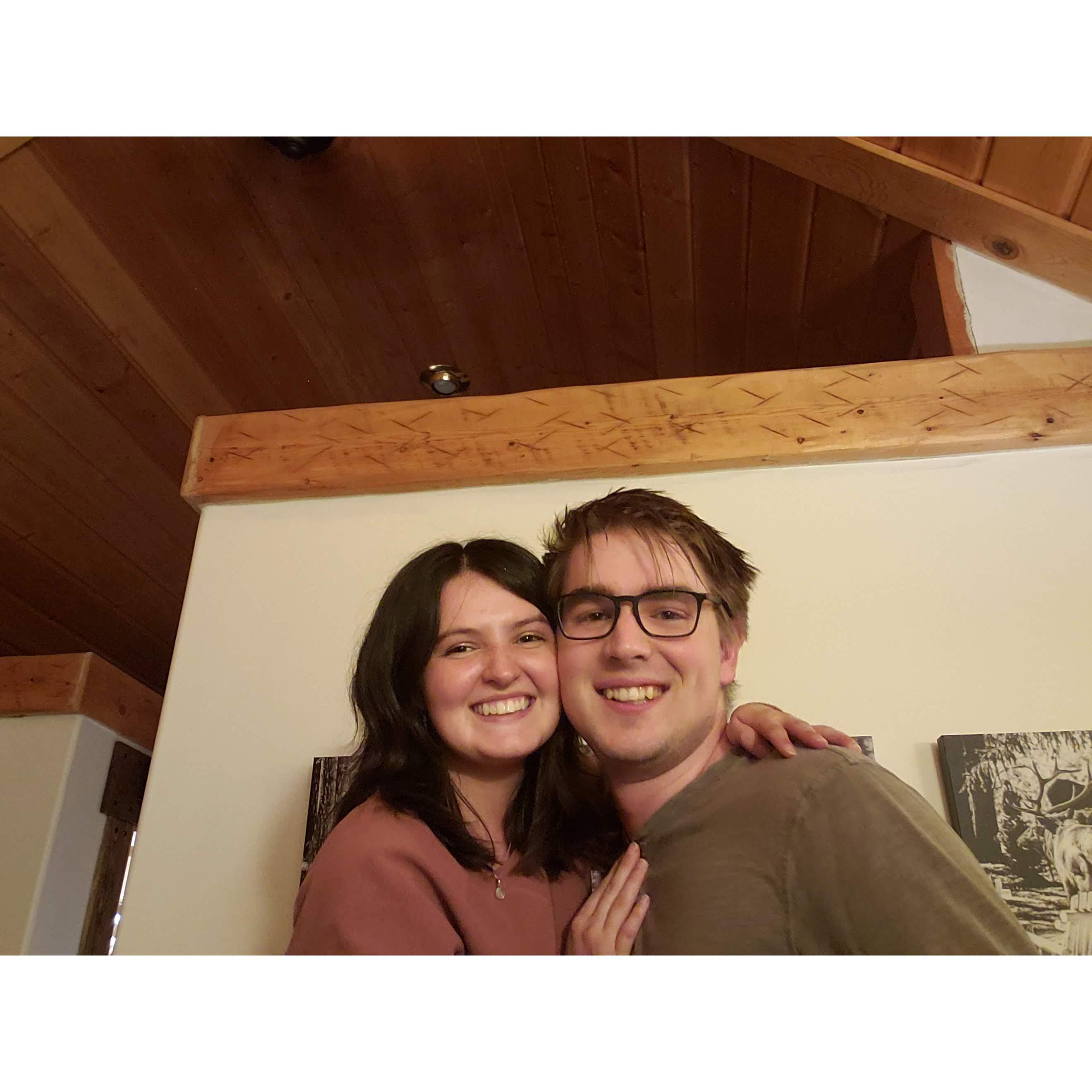 We spent our first year anniversary at this cute cabin in Evergreen, CO.