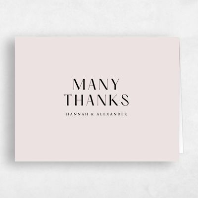 Light Mauve, Pink Wedding Thank You - Milford Landscape