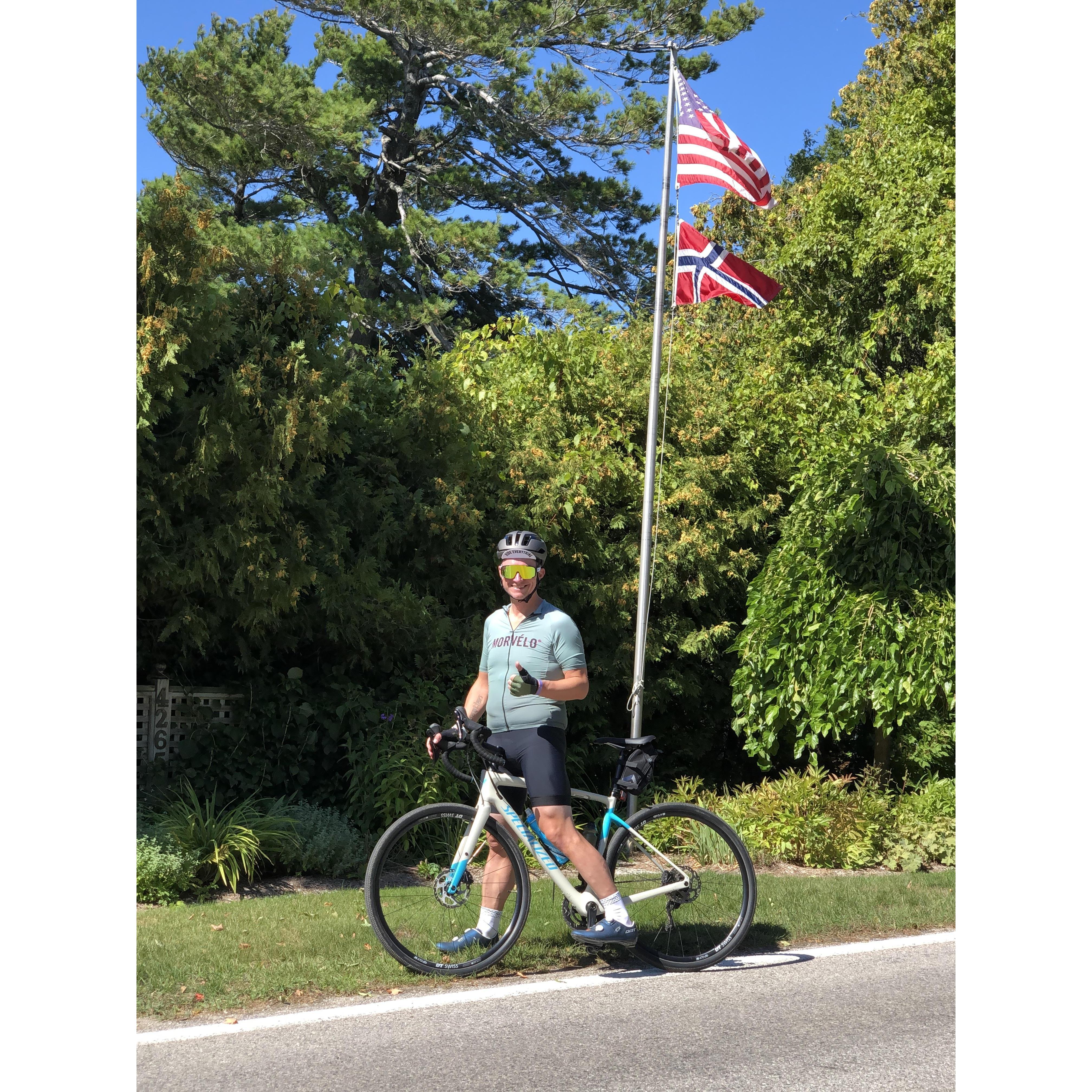 Marius feeling quite welcome in Northern Michigan as we stumbled across this during the 2019 Leelanau Harvest Tour!