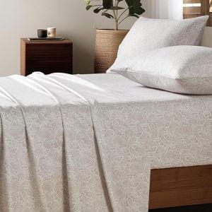 King Sheets Deep Pocket up to 18 Inch, Soft Shabby Chic Bed Sheets Patterned