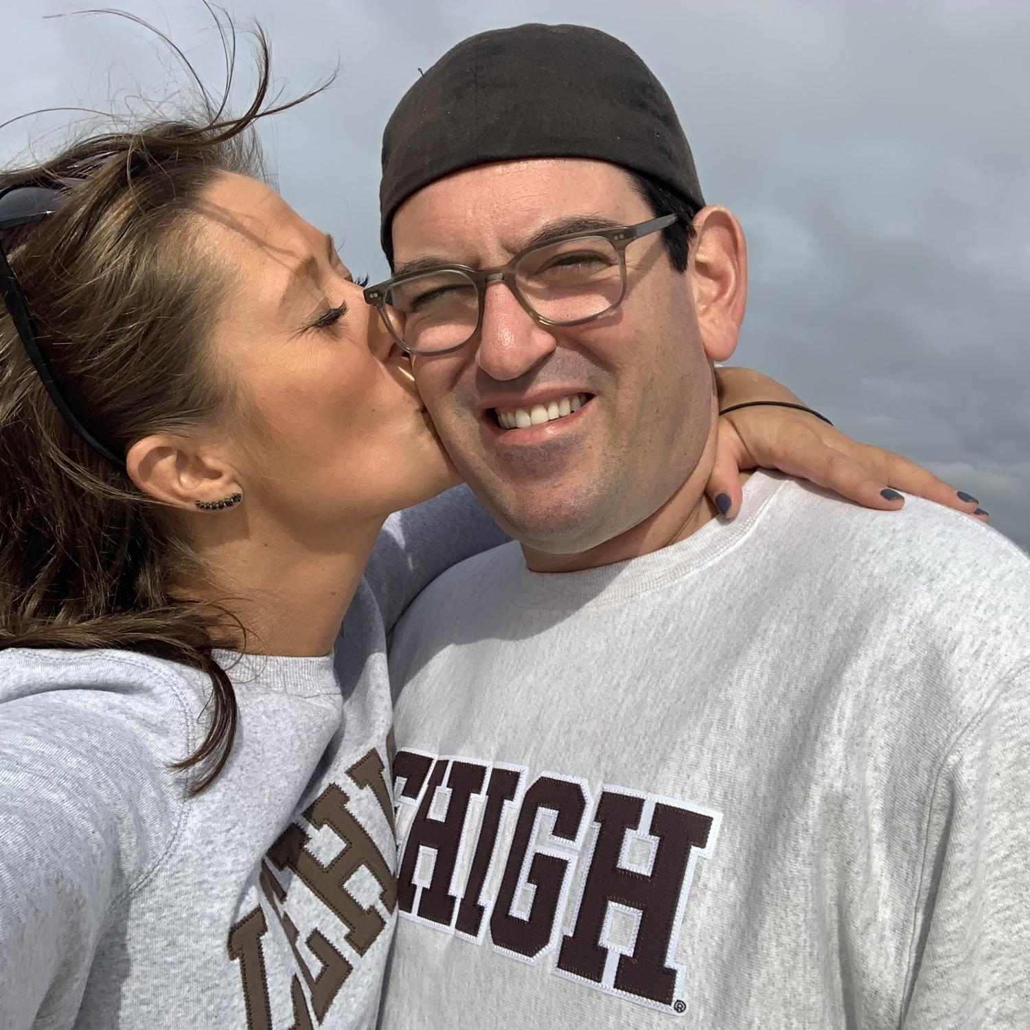 Rob is a good sport about humoring Alyssa’s requests for silly selfies.