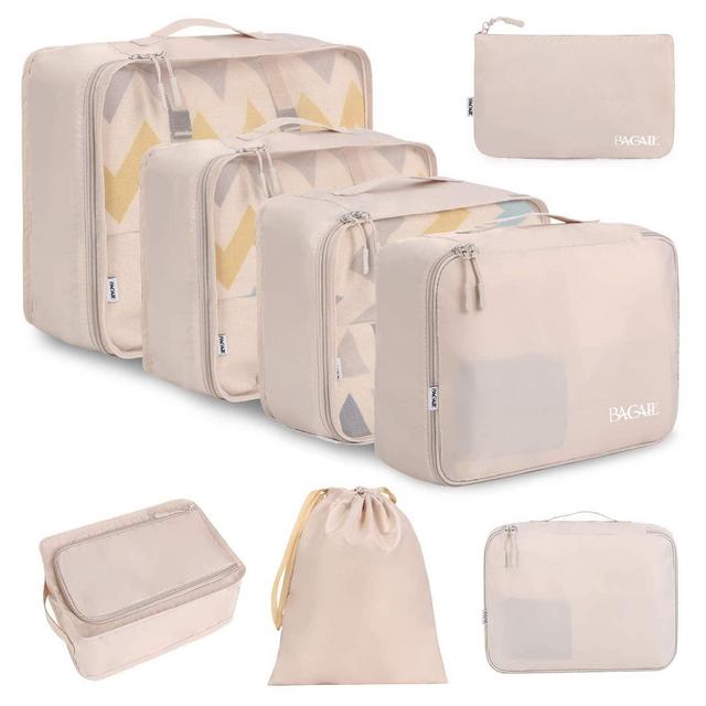 BAGAIL 8 Set Packing Cubes Luggage Packing Organizers for Travel Accessories