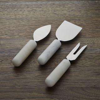 3-Piece Marble Handled Cheese Knife Set