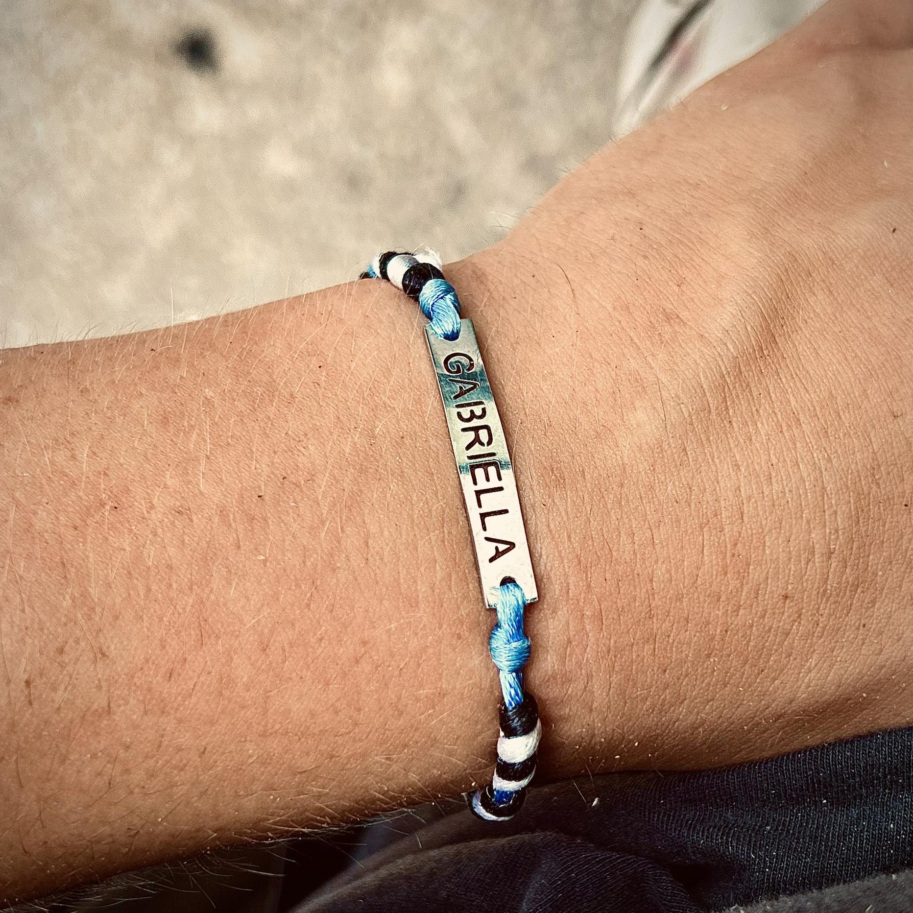 We wore these matching bracelets until they fell apart. Then it was matching necklaces. Those fell apart too. So, naturally, we upgraded to wedding rings.