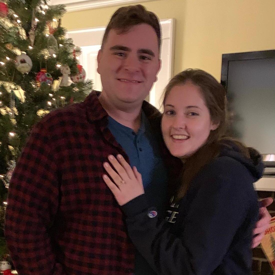 Celebrating with more family once the ring was resized.