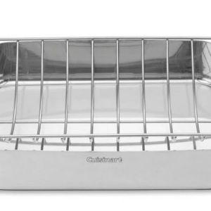 Cuisinart MCP11716BRP1 Multiclad Pro Triple Ply Stainless Cookware 16" Roasting Pan with Rack