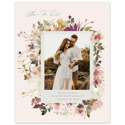 Beige Boho Wedding Digital Save the Date - Ciliegio Photo