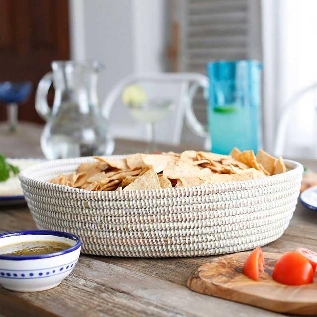 Woven Bread Basket - White