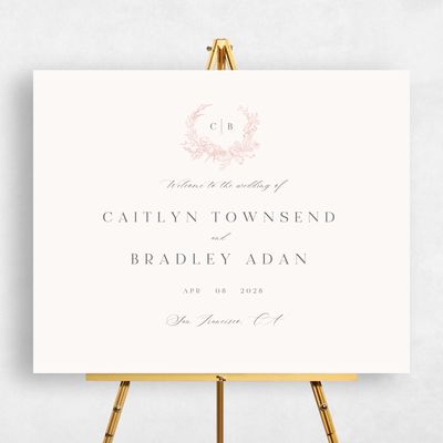Beige Wedding Sign - Daphnel Landscape