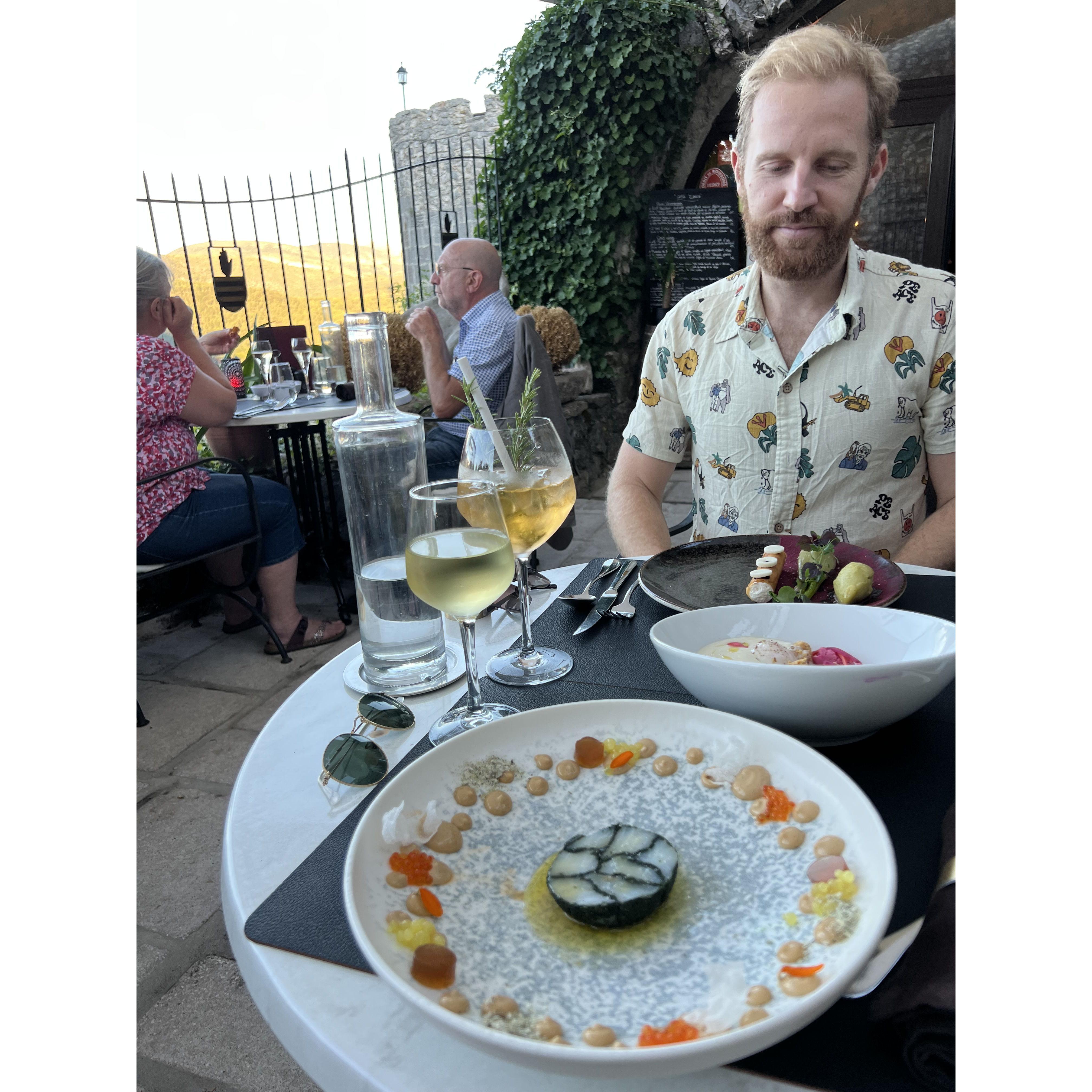 Gastronomic meal at the Chateau de Trigance