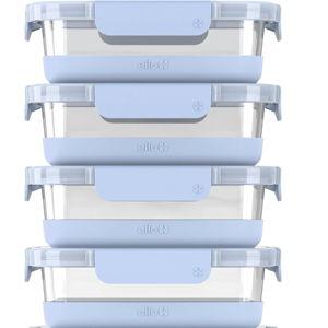 Meal Prep Sets - Glass Food Storage Container with Silicone Boot
