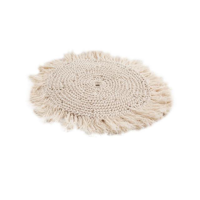 Thirstystone Modern Global Round Macramé Trivet