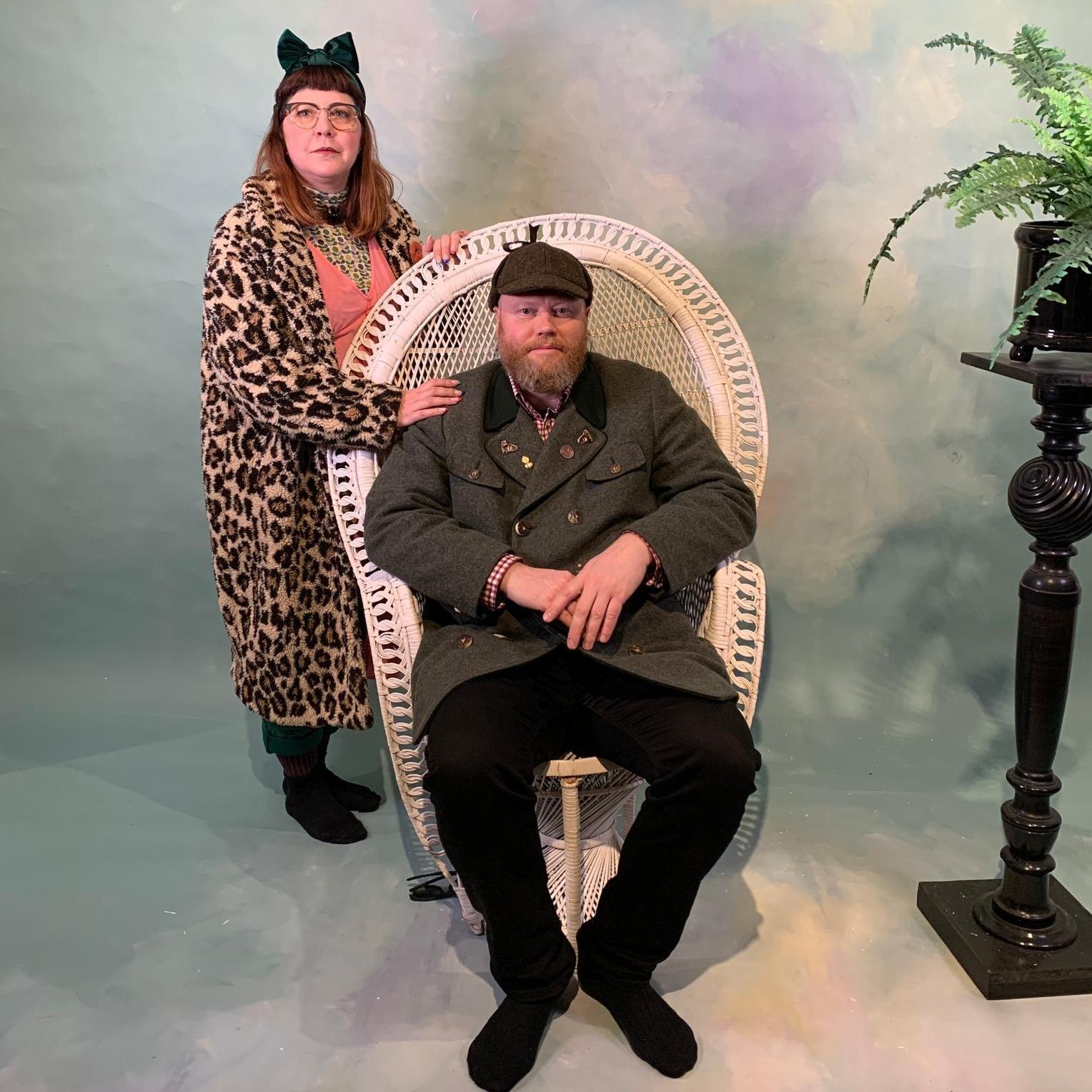 Our latest photo op at Preus Museum in Horten. Despite our (purposeful) serious expressions, we don't take ourselves too seriously.