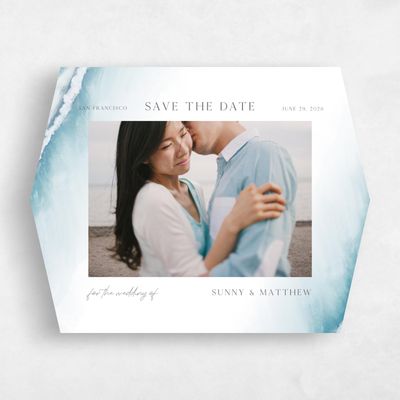 Blue Diamond Wedding Save the Date - Clearwater Photo
