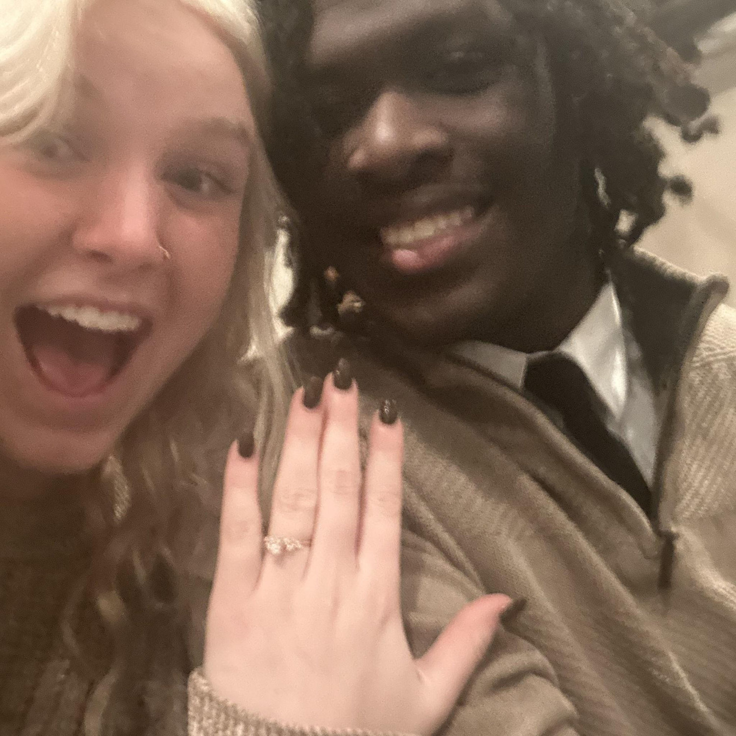 Our first picture after i said yes!!