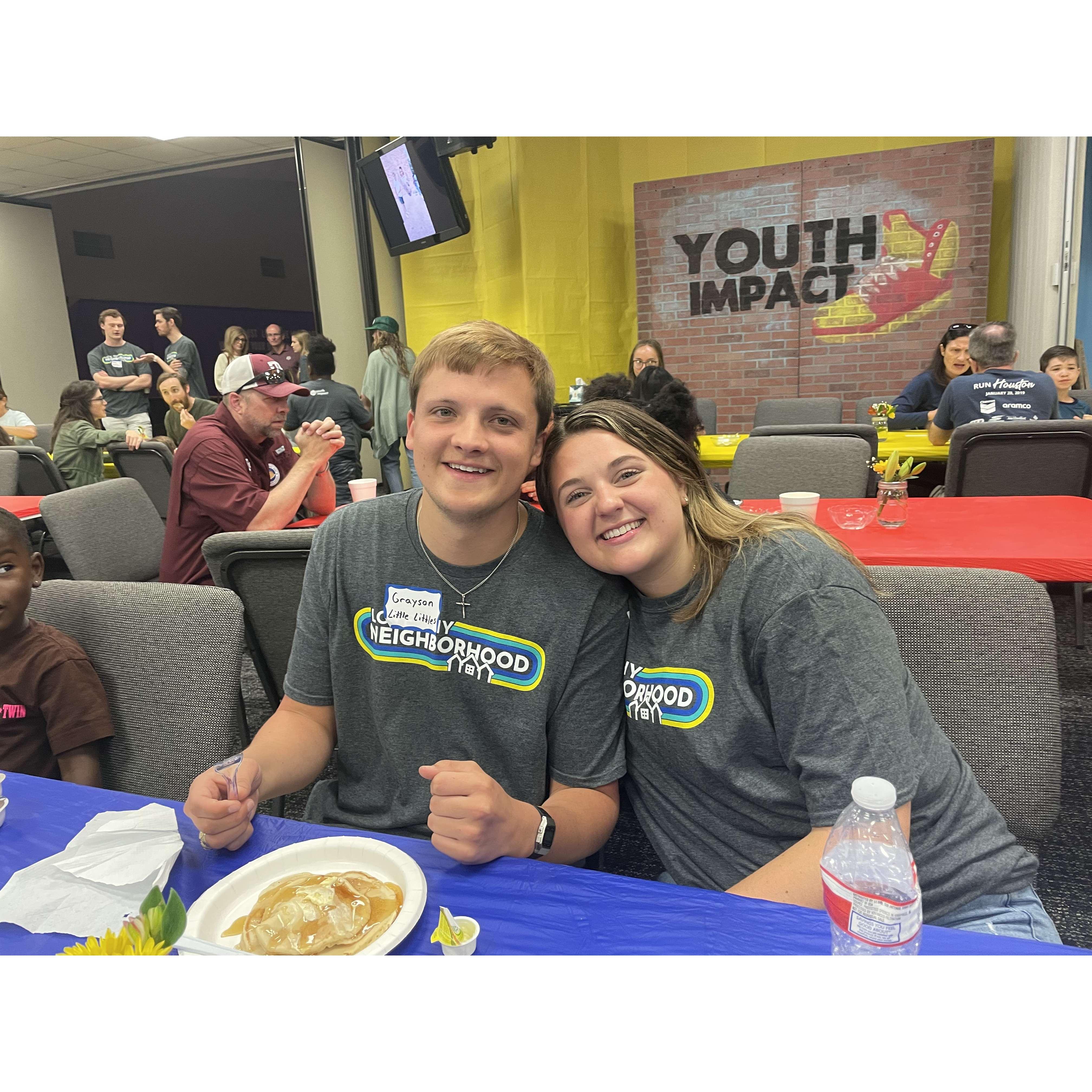 April 2022- Served at our last Youth Impact fundraiser together!
