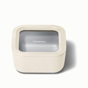Non-Stick Ceramic-Coated Small Glass Container Duo | Food Storage Container | BPA-Free