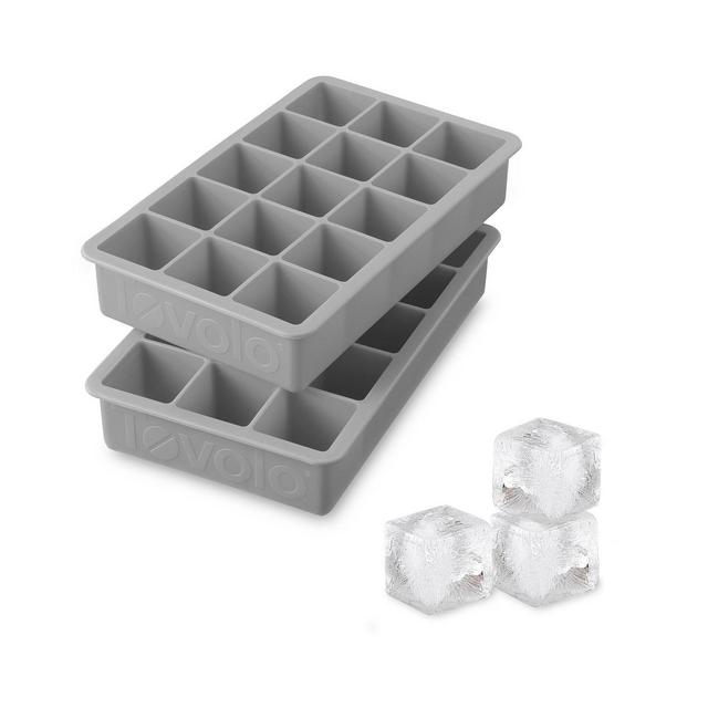 Tovolo Perfect Cube Silicone Ice Cube Molds, Set of 2