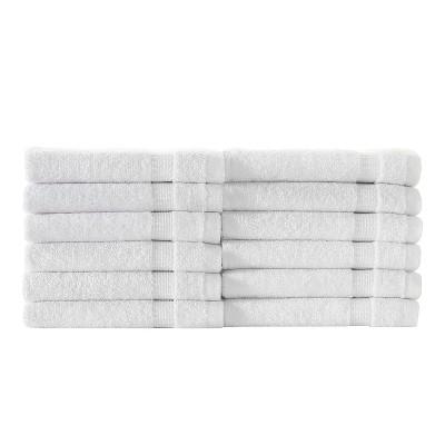 12pc Villa Washcloth Set White - Royal Turkish Towel