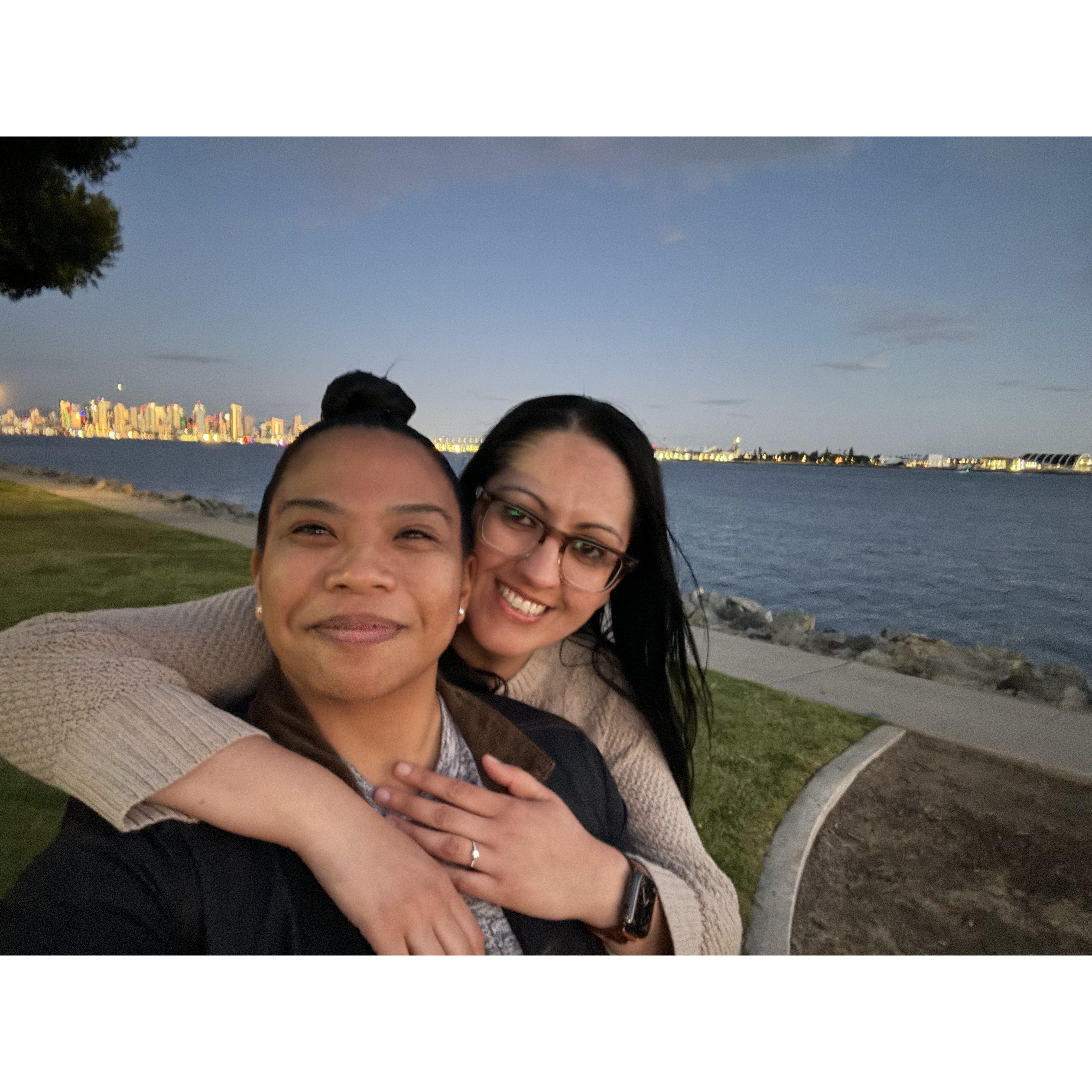 After she said, "Yes!"