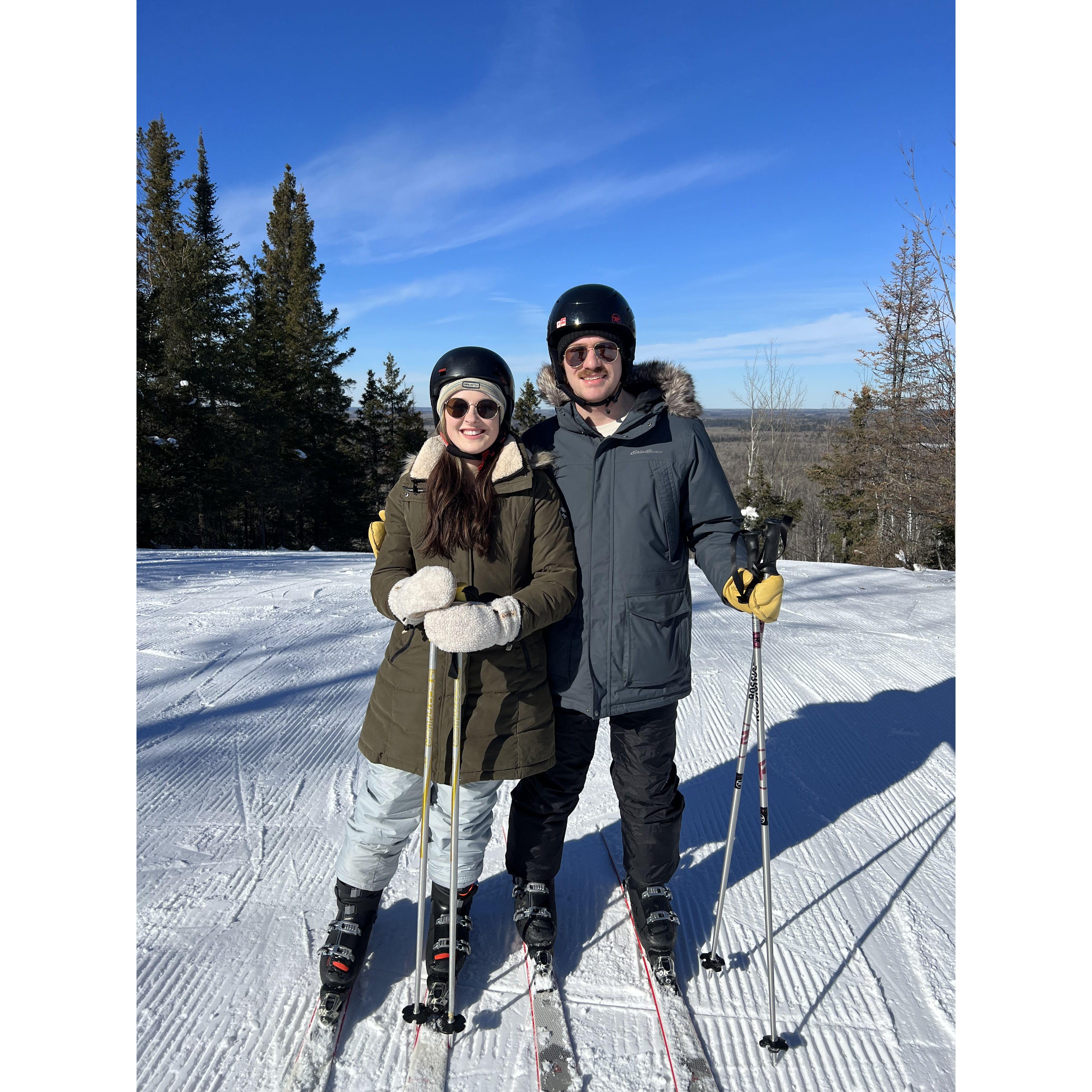 Skiing at Giant's Ridge February 2023, thanks Drew and Jenna!
