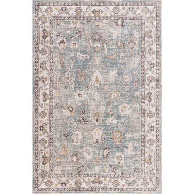 Nuloom Delvina Vintage Traditional Medallion Indoor Area Rug, 4' x 6', Blue