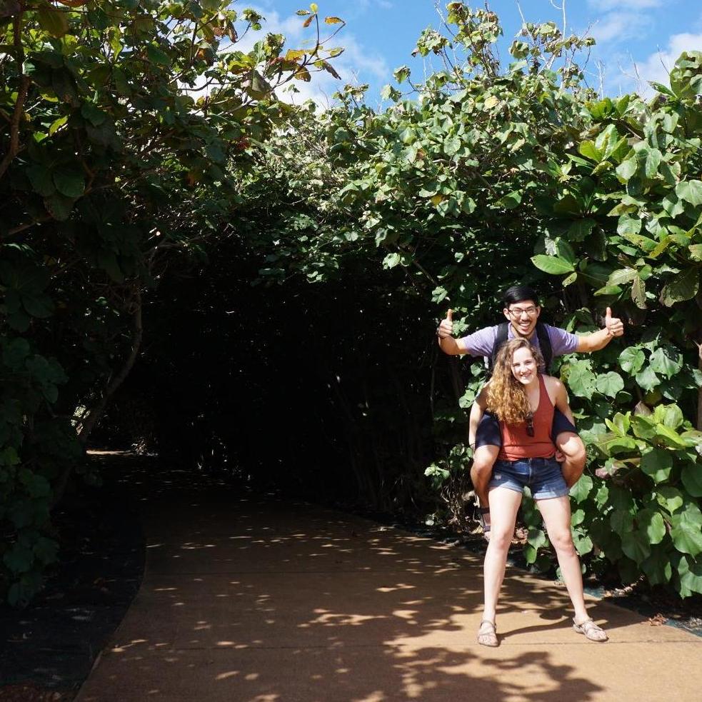Ilana loves plant canopies, so we had to take a photo.