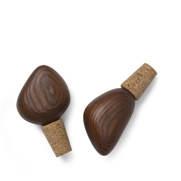 Cairn Wine Stoppers - Set of 2 - Dark Brown