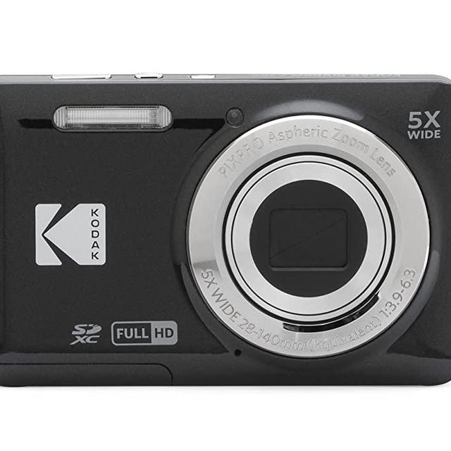 Kodak PIXPRO Friendly Zoom FZ55-BK 16MP Digital Camera with 5X Optical Zoom 28mm Wide Angle and 2.7" LCD Screen (Black)