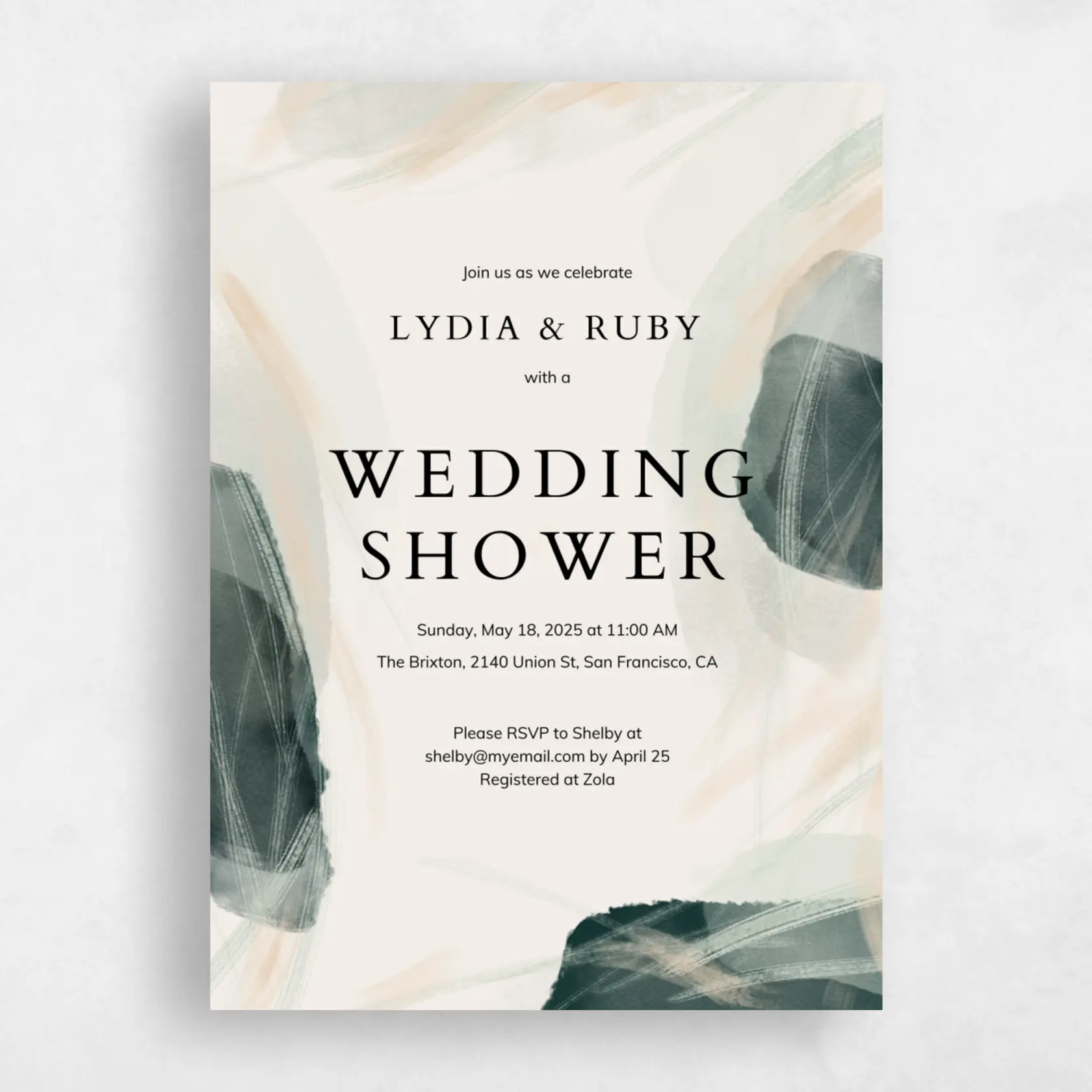 Wedding Shower Invitation - Staton Portrait preview