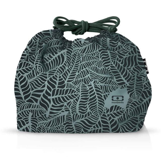 MONBENTO - Lunch Bag MB Pochette M Jungle - Polyester Lunch Tote - For Work/School Lunch Packing - Can Contain a Bento Box MB Original or MB Tresor - Nature Pattern - Green