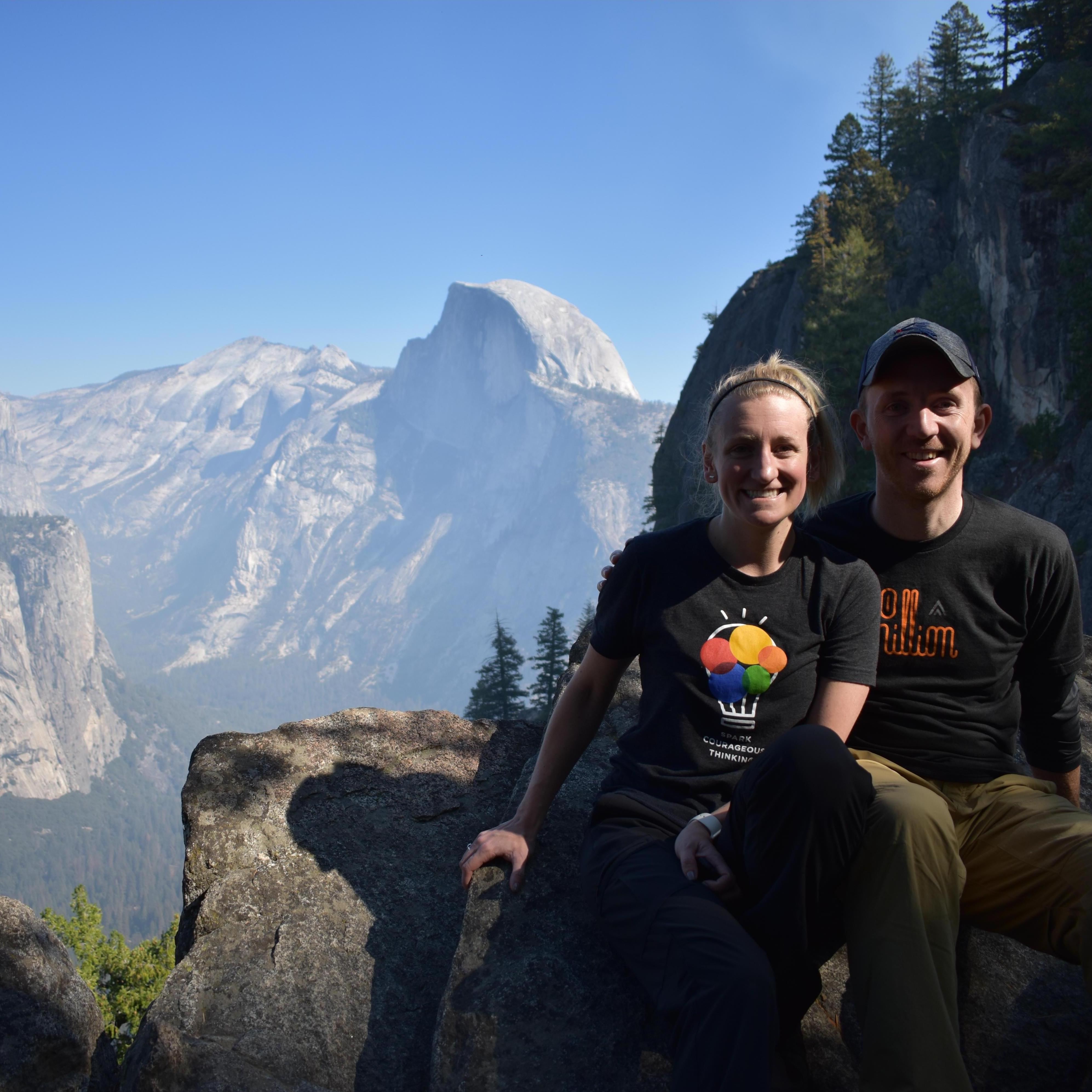On our hike in Yosemite when Brian proposed (Oct 2017)