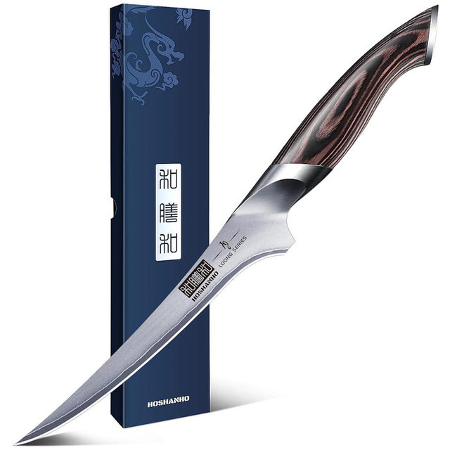 HOSHANHO Fillet Knife 7 Inch, Super Sharp Boning Knife in High Carbon Steel AUS-10, Professional Japanese Fish Knife for Meat Poultry Cutting