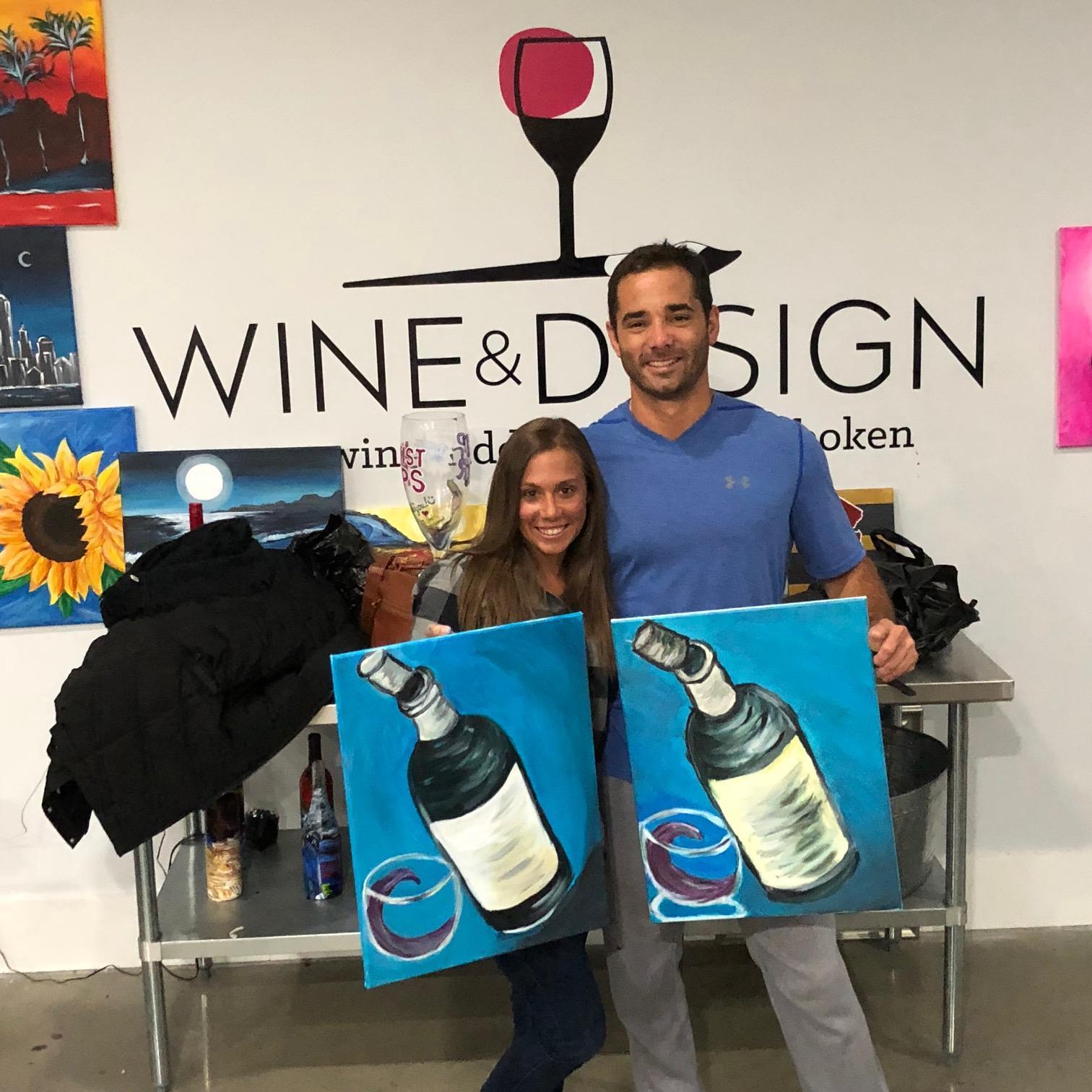 One of the many paint nights I dragged him to...