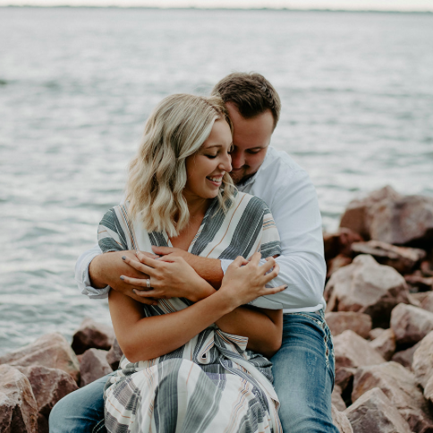 One of our engagement photos taken at Lake Poinsett by Sydney Leigh Photography