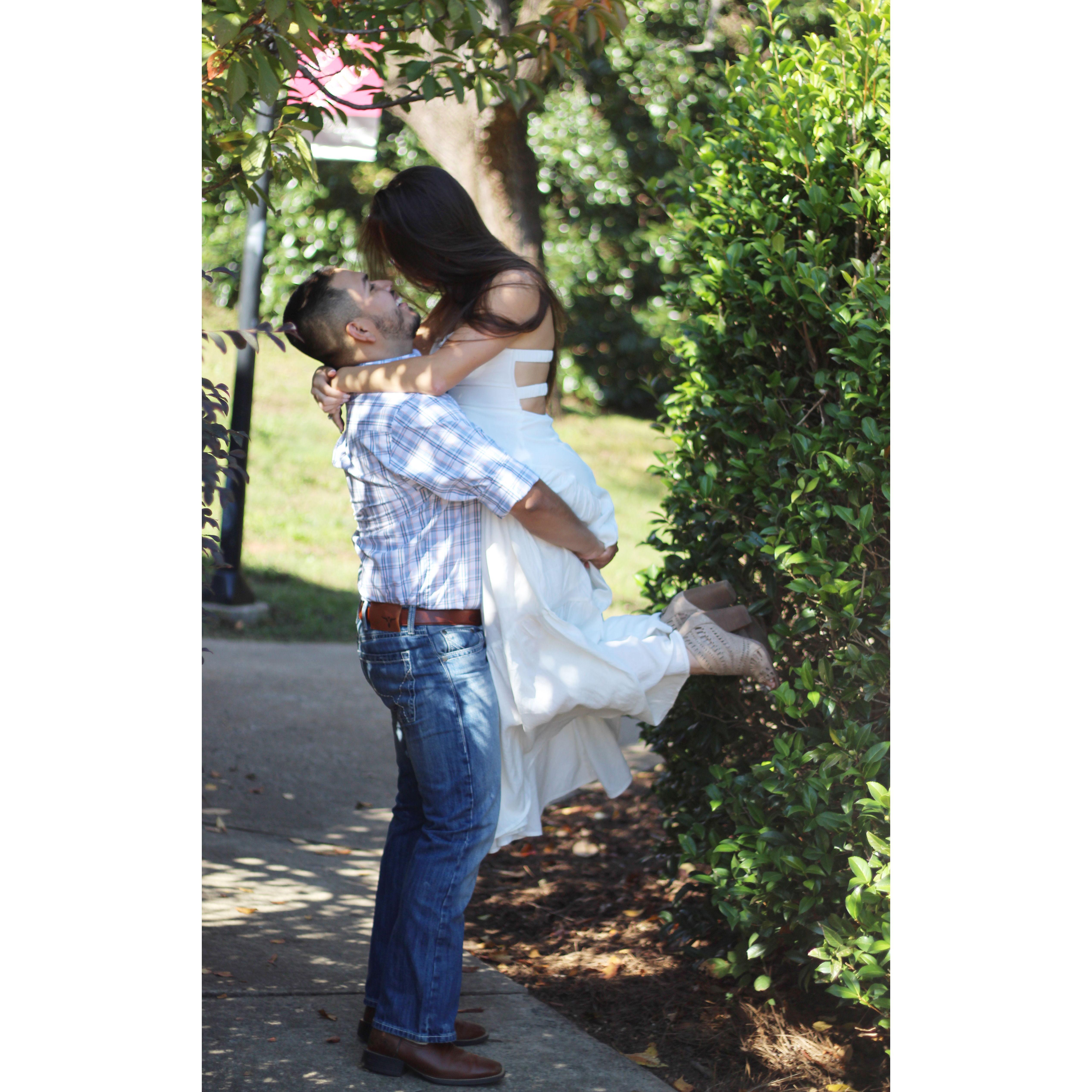 Our engagement pictures at Belmont Abbey, our Alma Mater :)