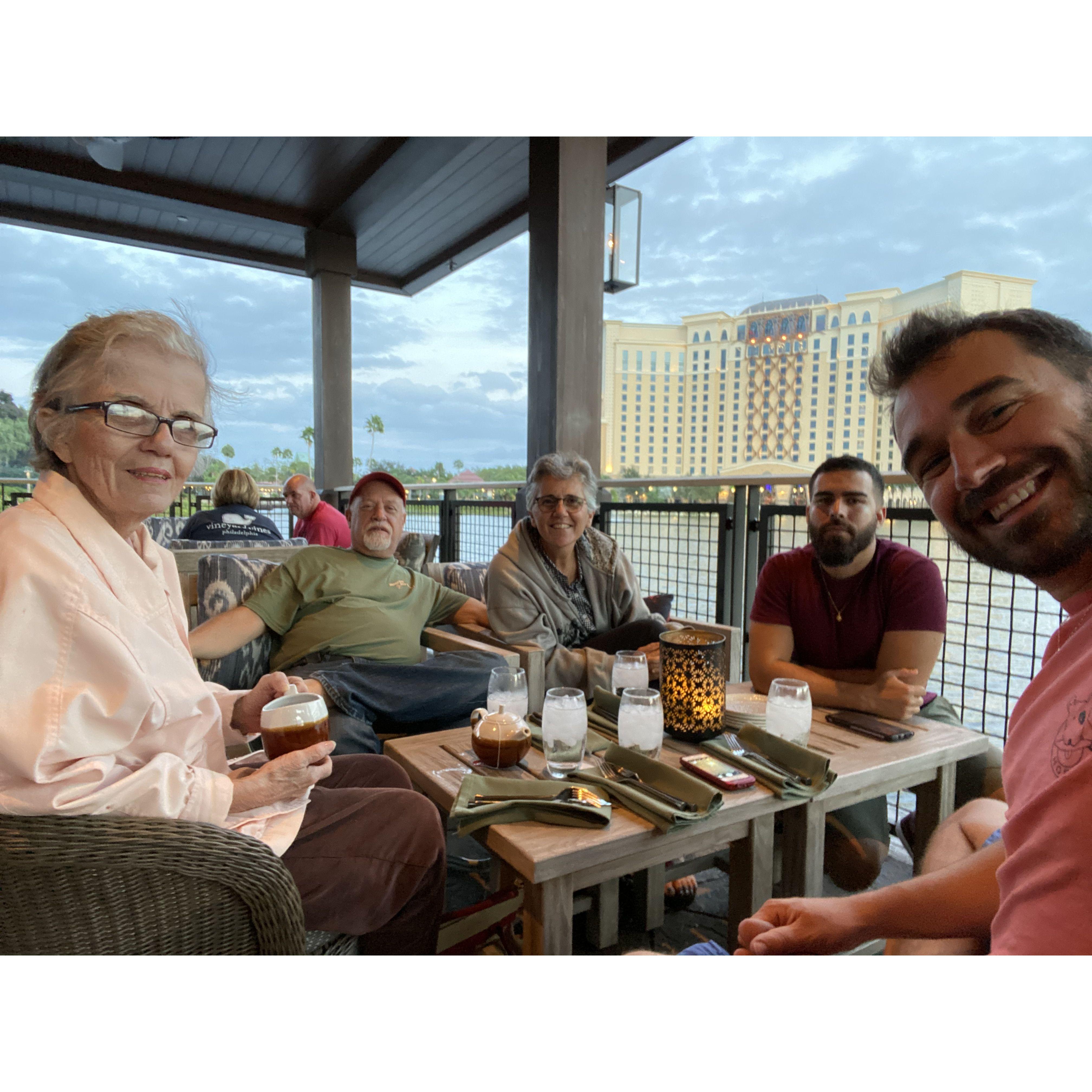 With the family at my restaurant, Three Bridges Bar & Grill at Villa Del Lago (VDL)