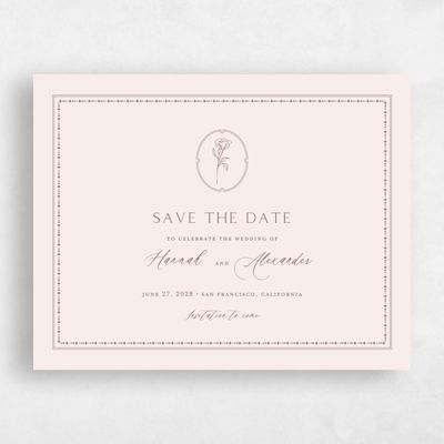 Acorn, Brown Wedding Save the Date - Piran Landscape