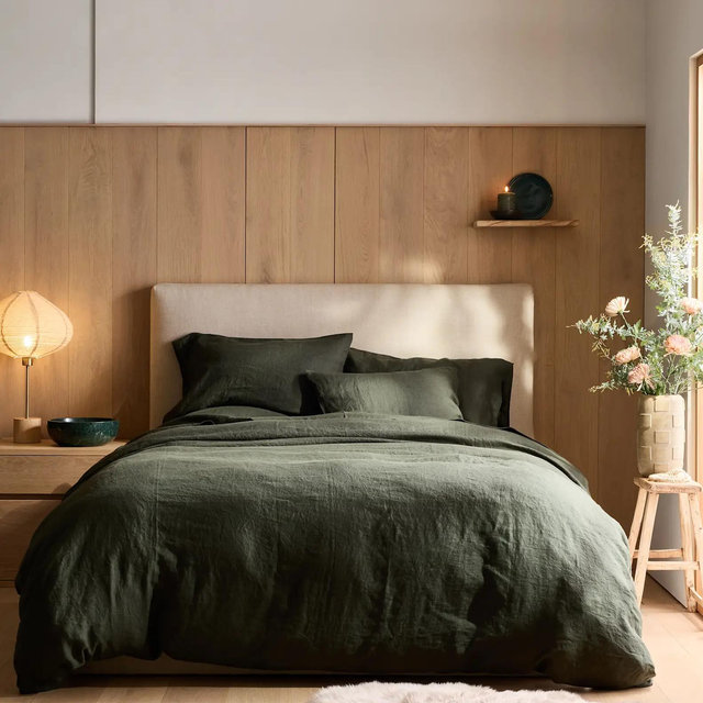 European Linen Duvet Cover Set - Full/Queen
