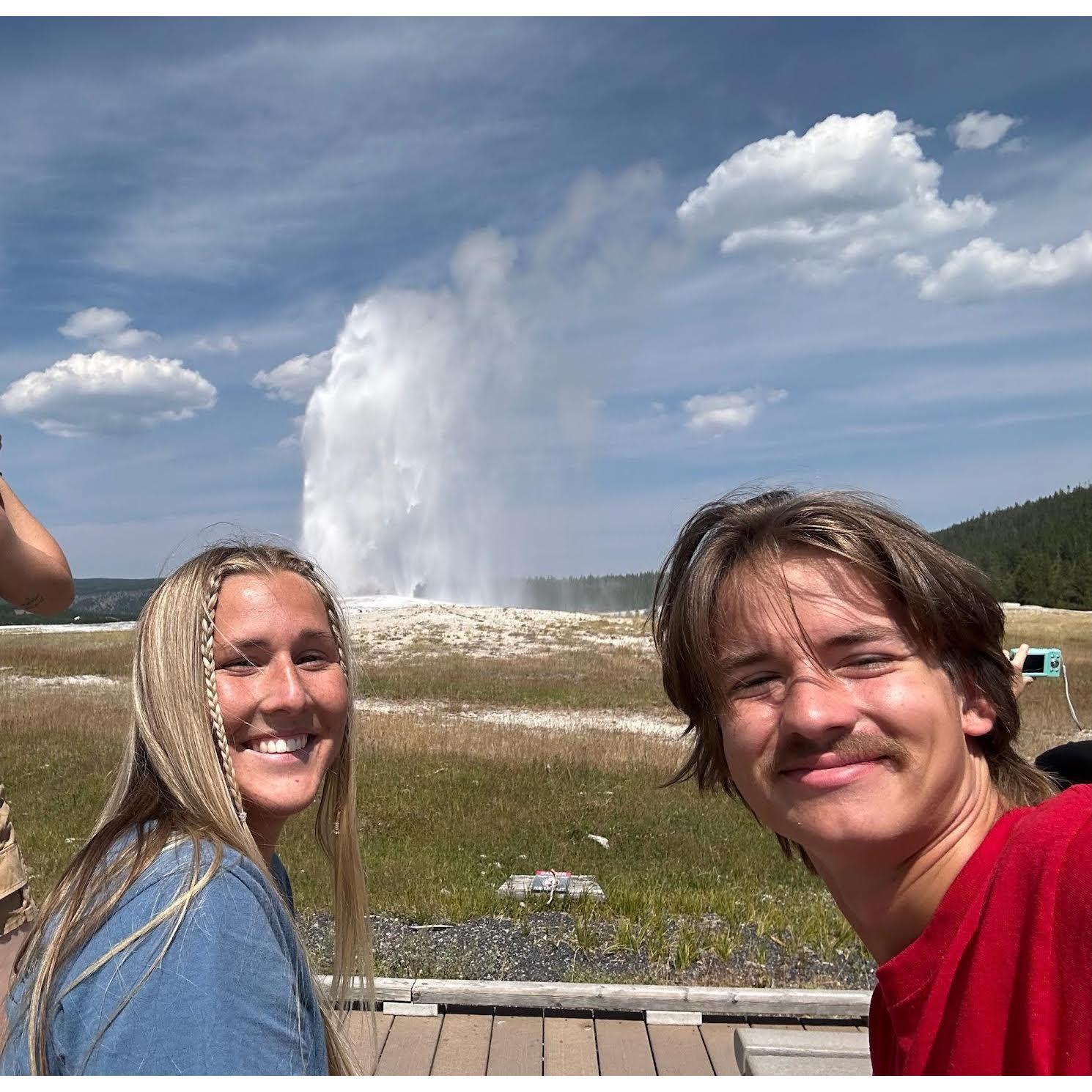 Yellowstone!! We told each other we loved each other for the first time on this trip // August 2024