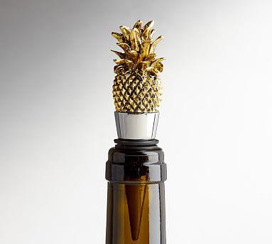 Pineapple Wine Stopper Gold