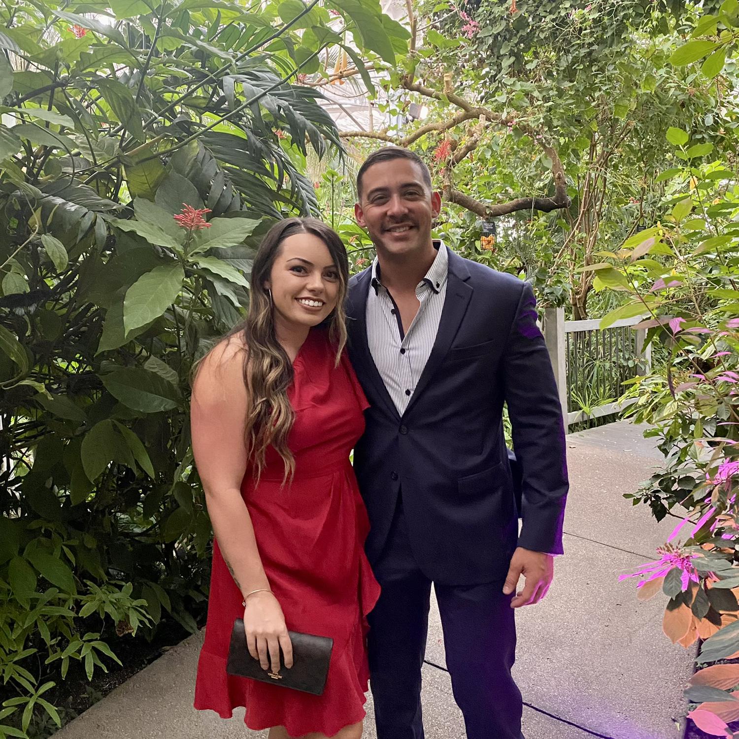 Celebrating a friends wedding at the Butterfly Pavillion