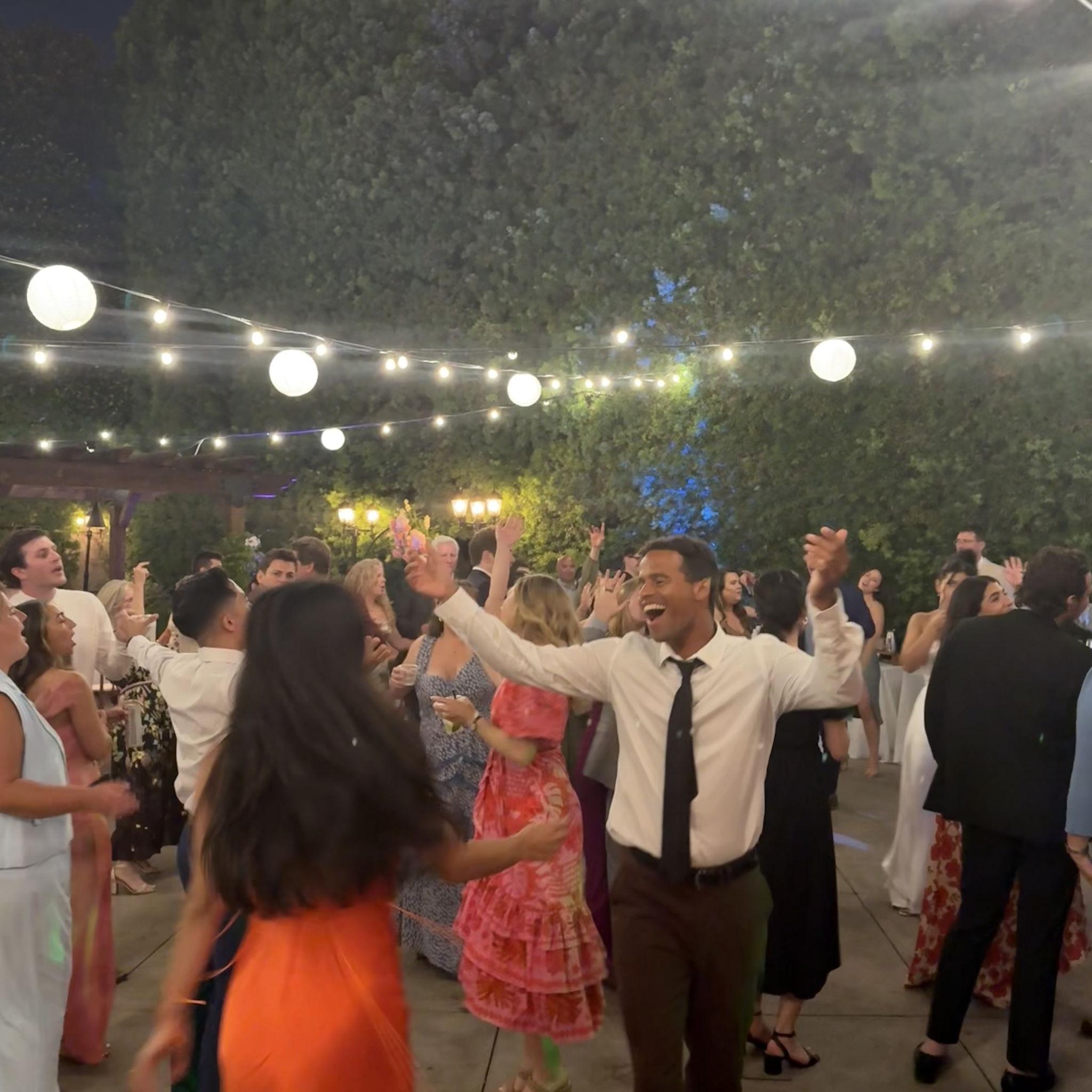 Dancing at our friends wedding