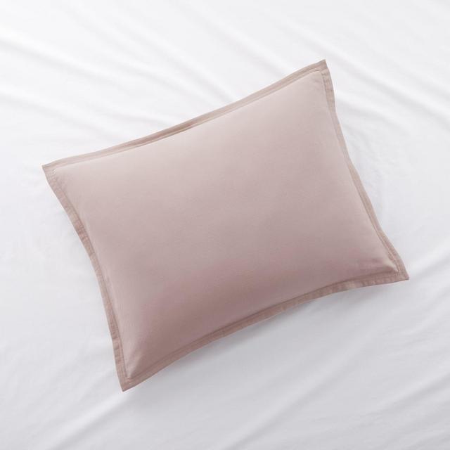 Organic Double Weave Haze Pink Standard Sham