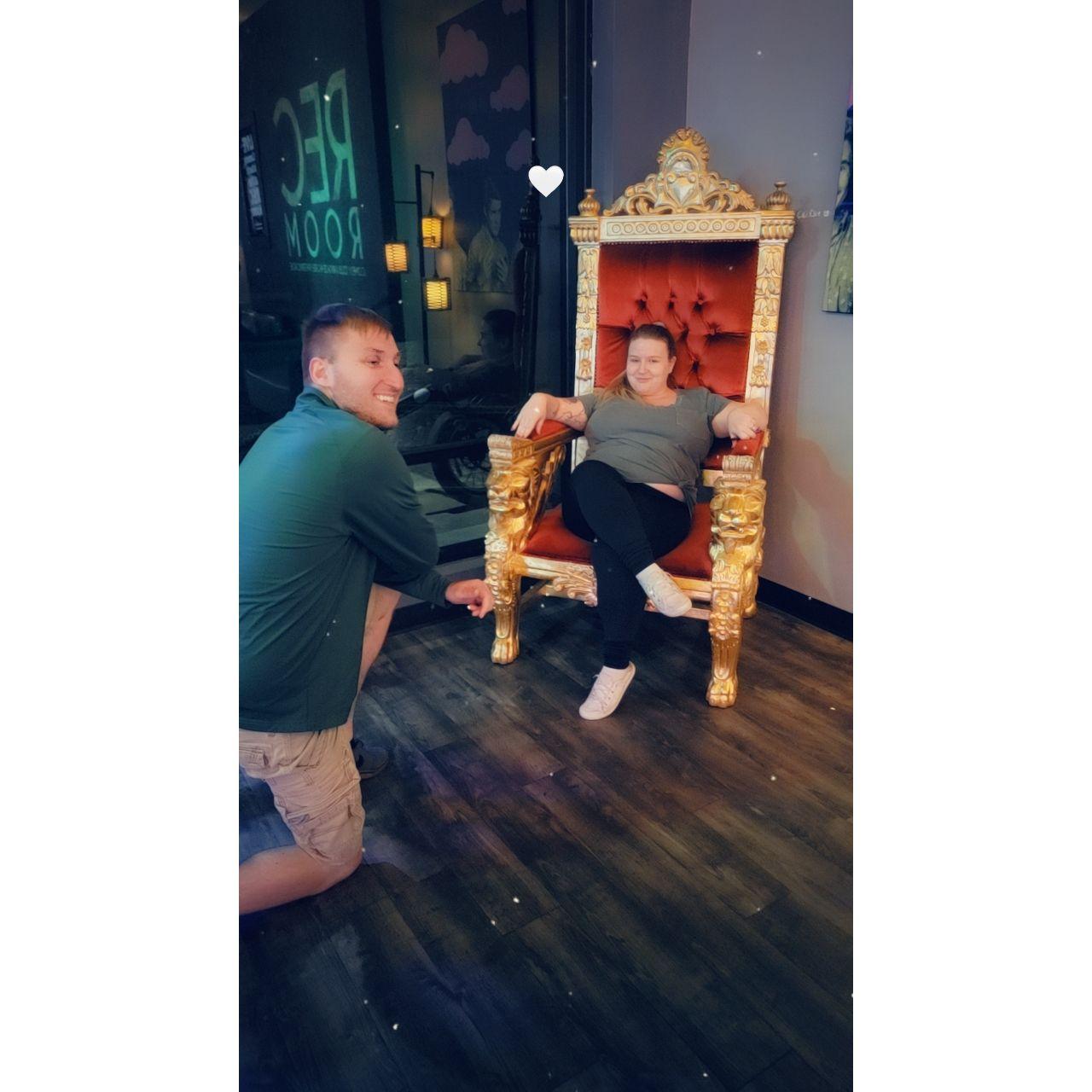 He treats her like a queen!