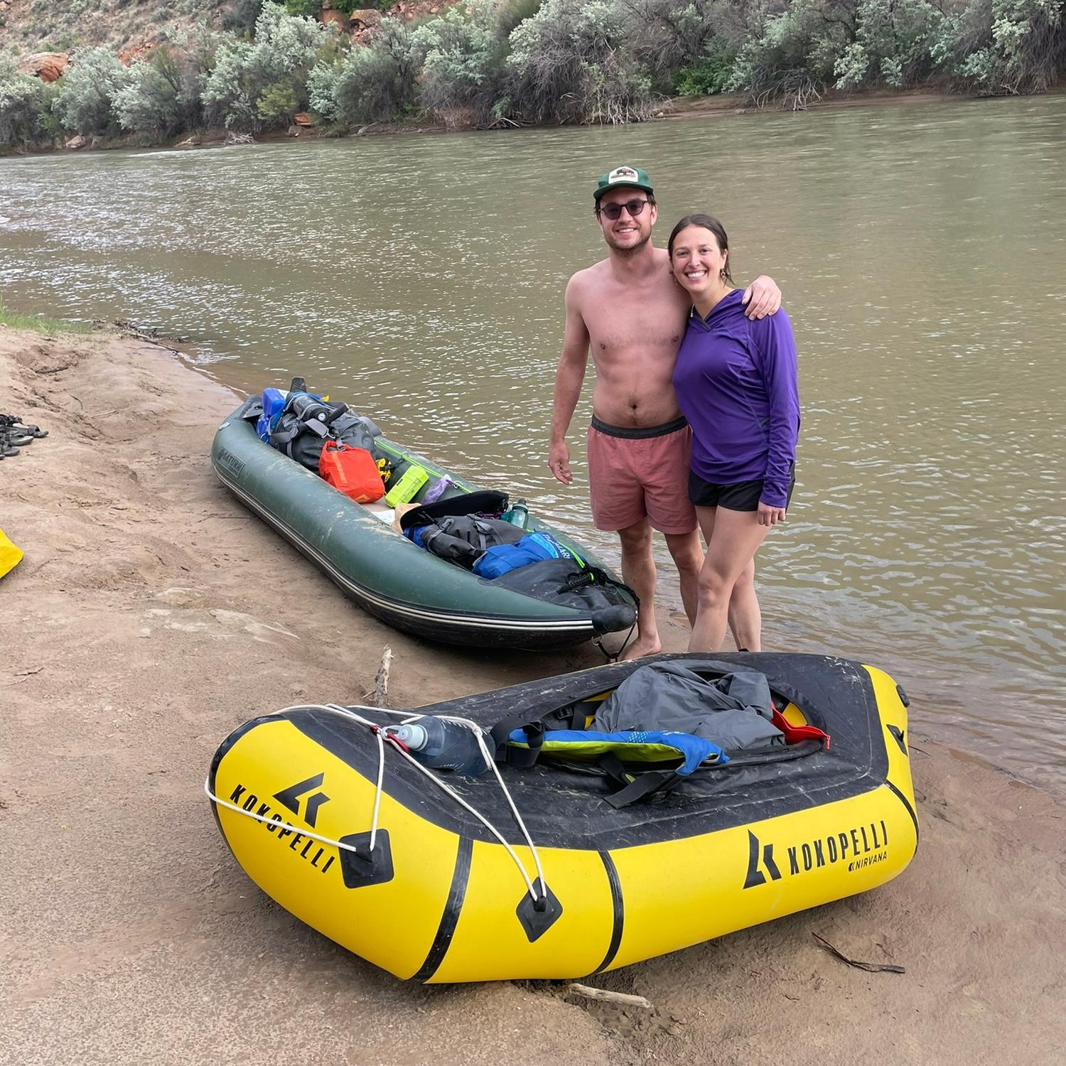 Couple made sure they took our photo after we hunkered down together waiting for a storm to pass!
