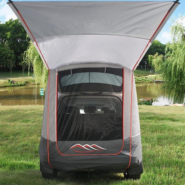 DLUCKY SUV Trunk Tents,car Camping Essentials,car Tent Rainproof, Sun Protection Sunshade, and Mesh Transparent Mosquito net,Universal SUV Waterproof 3000MM UPF 50+