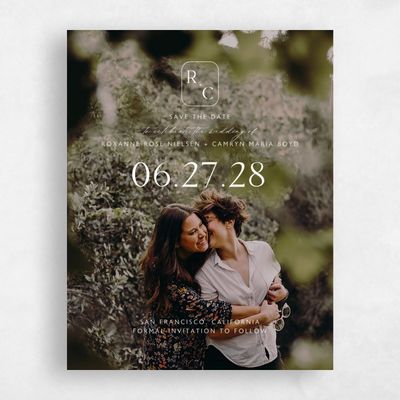 White Typography Wedding Save the Date - Altair Photo