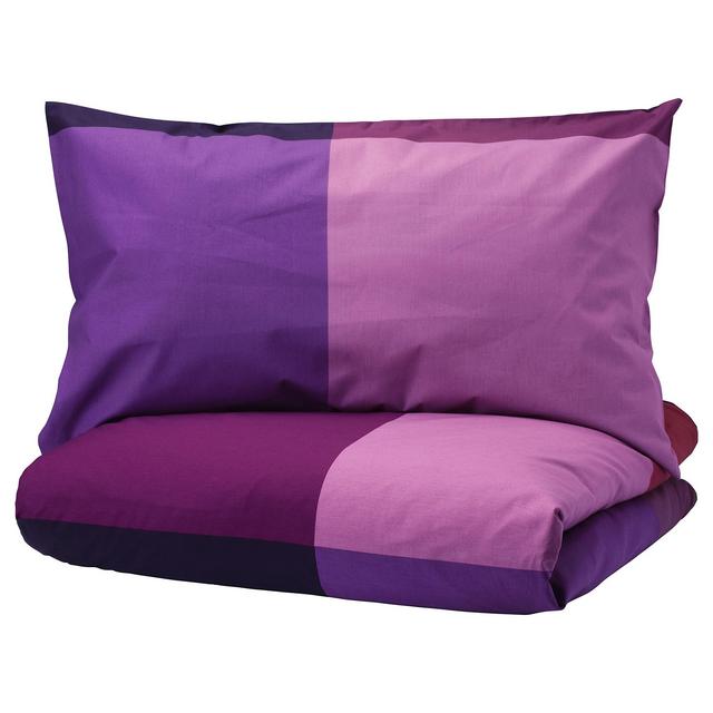 BRUNKRISSLA                              Duvet cover and pillowcase(s), lilac, Twin