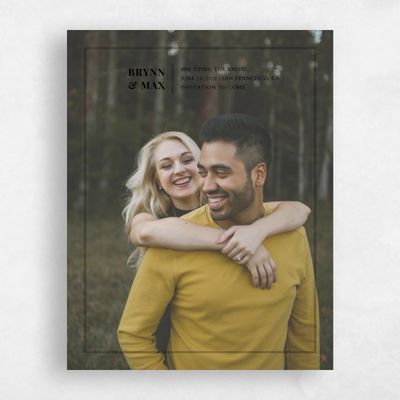 Black Wedding Save the Date - Layton Portrait